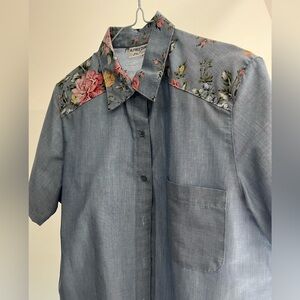 floral short sleeve button up